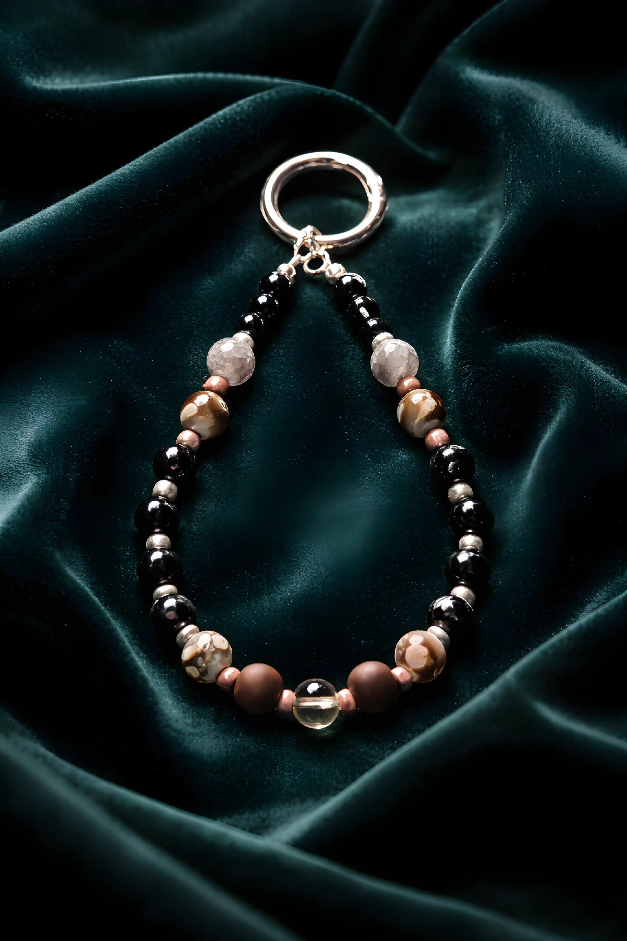 #118 Brown neutrals keychain